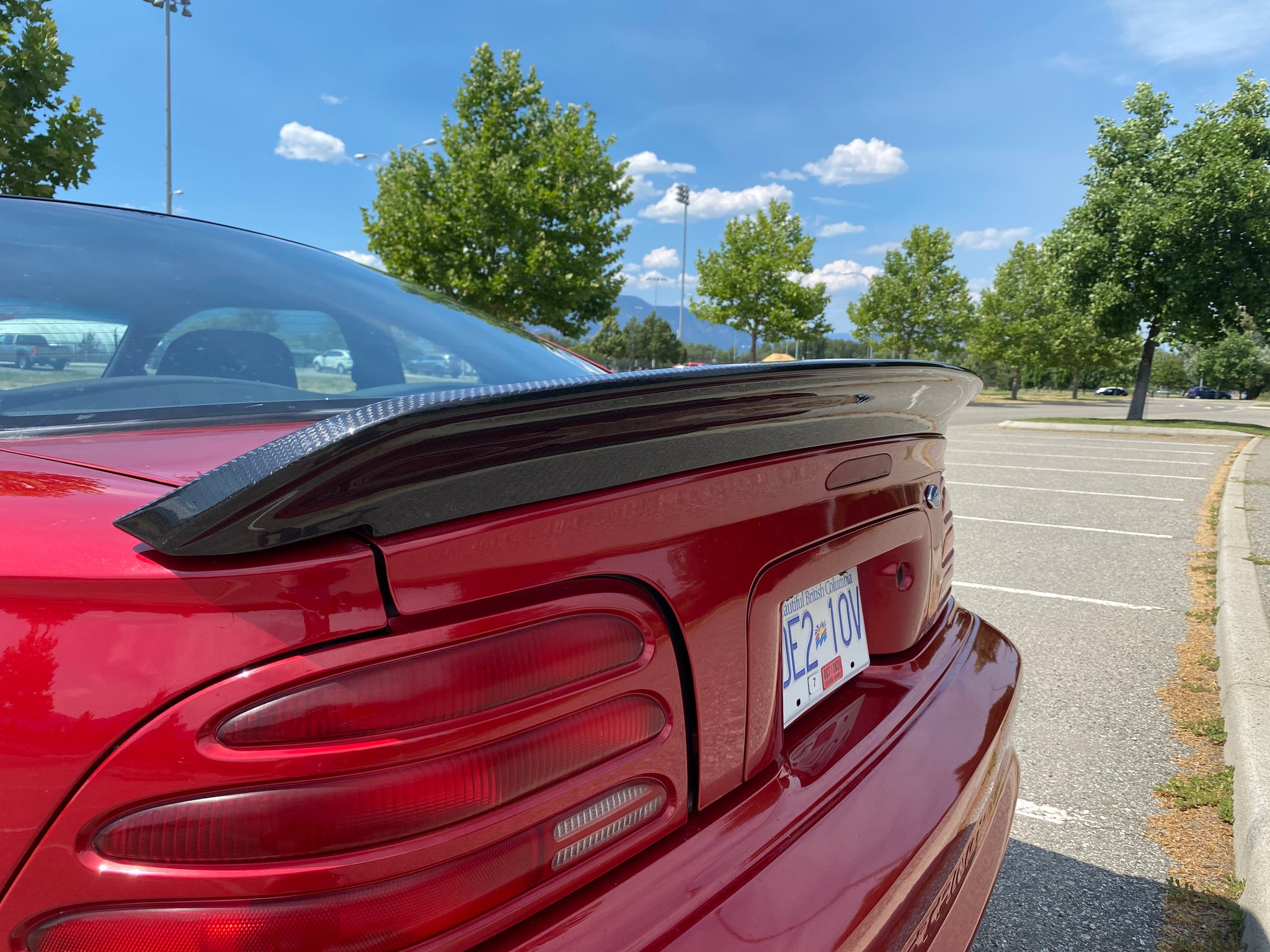 SN350 Fiberglass Spoiler ducktail spoiler wing for 94-98 sn95 mustangs ...
